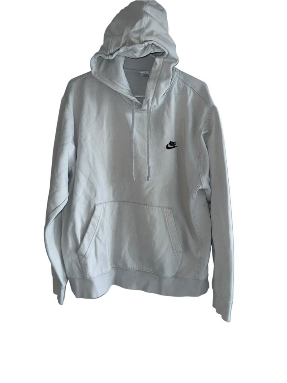 Nike Men’s Sportswear Club Fleece Hoodie Sz L Off White Sports